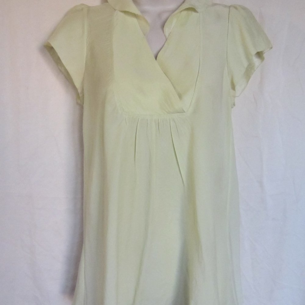 Women's maternity silk blouse, M, Lime color